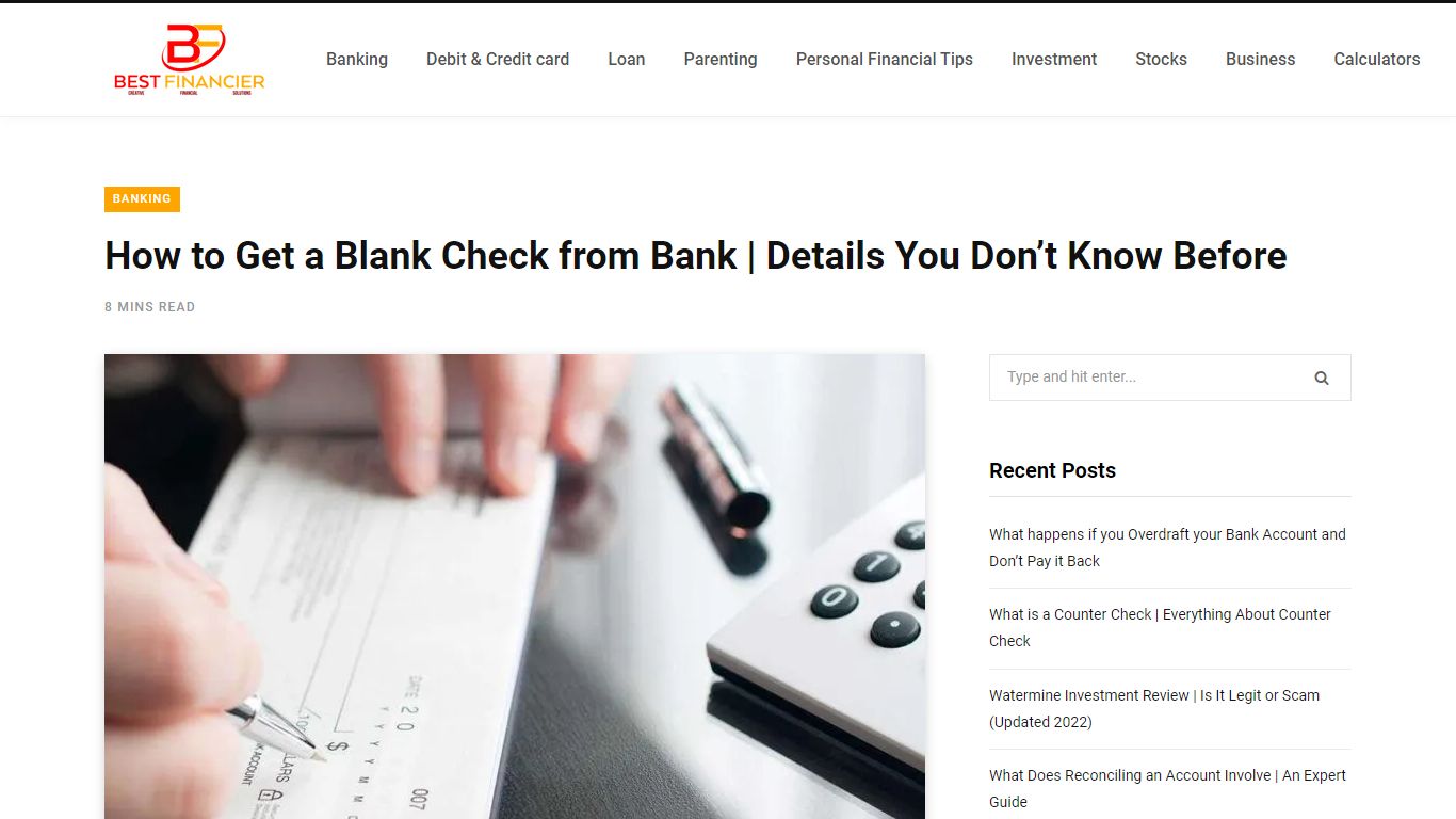 How to Get a Blank Check from Bank | Details You Don’t Know Before